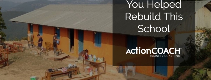 Image of a school building in Kathmandu that was helped by donations from profits raised from our business coaching workshops